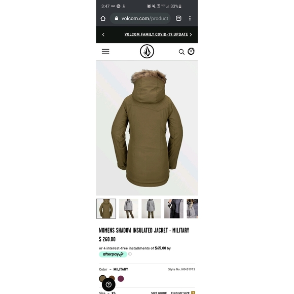 Volcom shadow ins jacket XL ski/snow - Picture 2 of 7